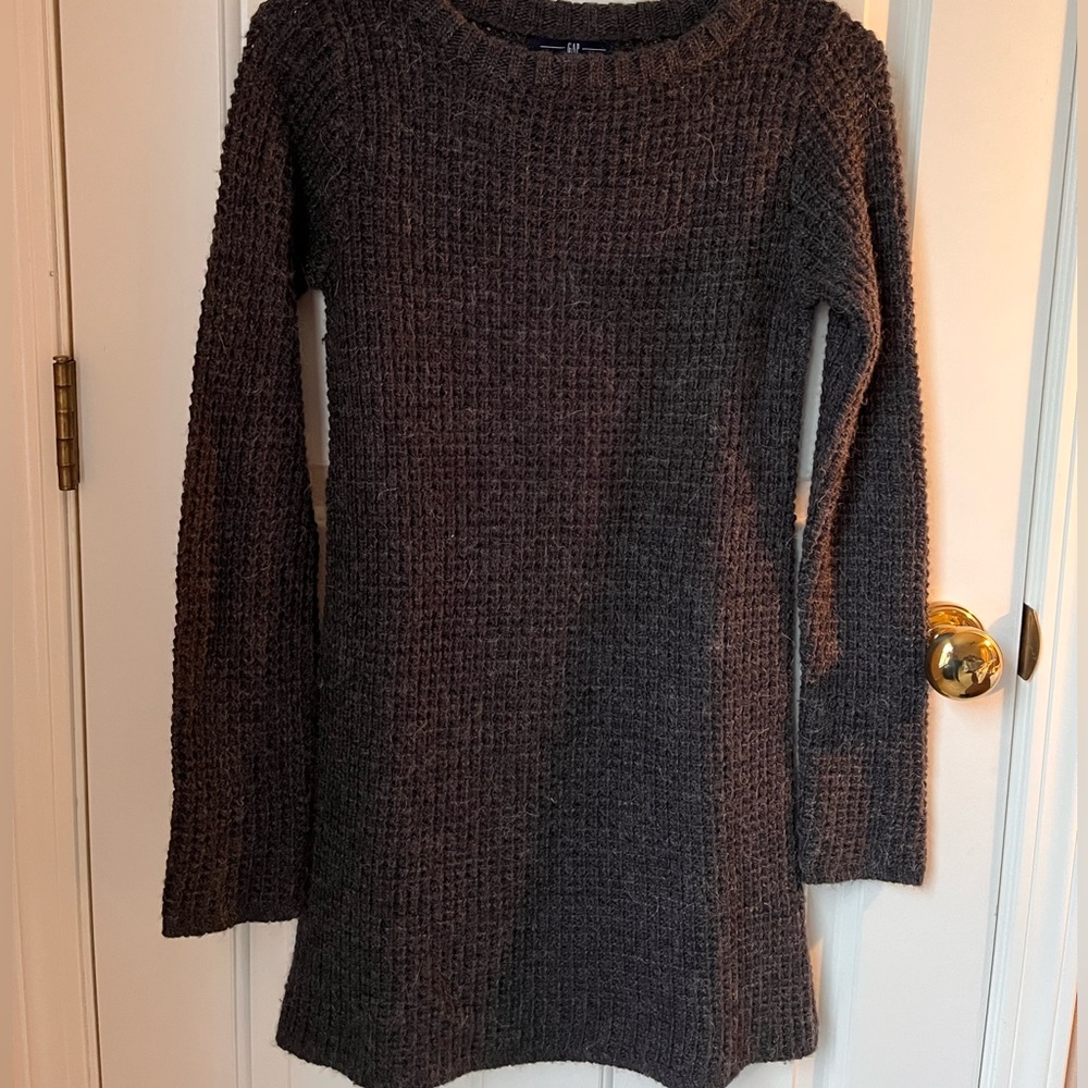 GAP Long-sleeve Gray Wool Dress (Small)